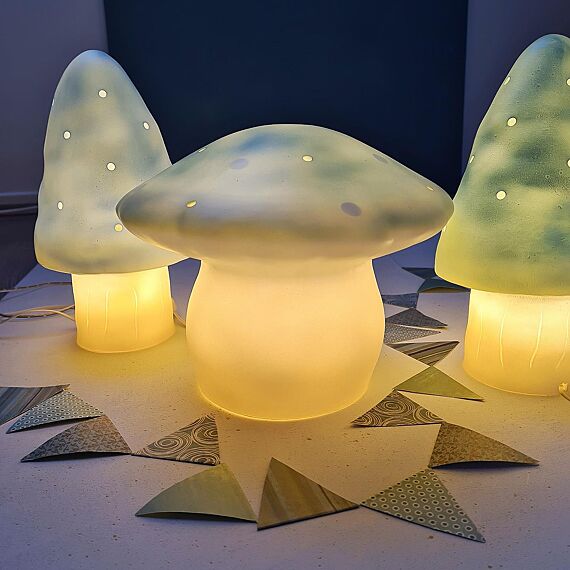 Lamp Small Mushroom Blue - 15 x 28 cm - Image 8