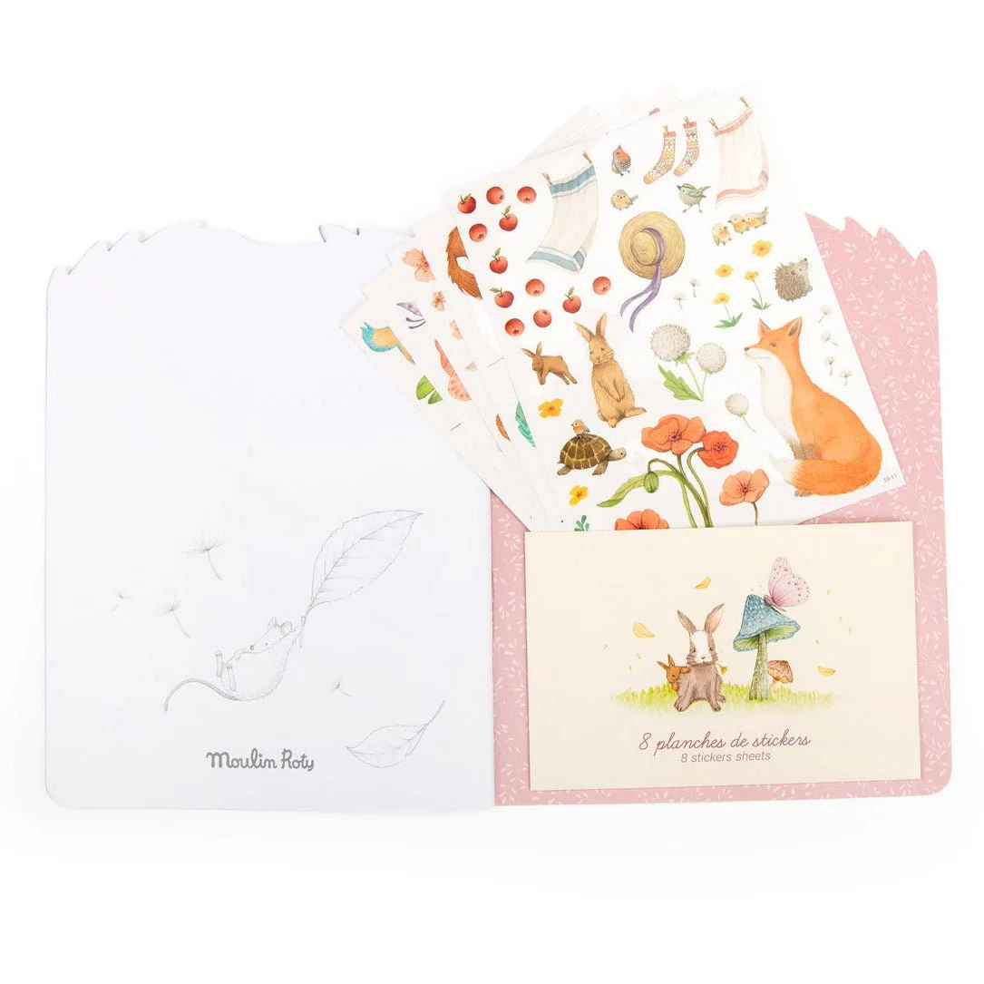 Kleurboek met 230 stickers - Les Rosalies - Image 2