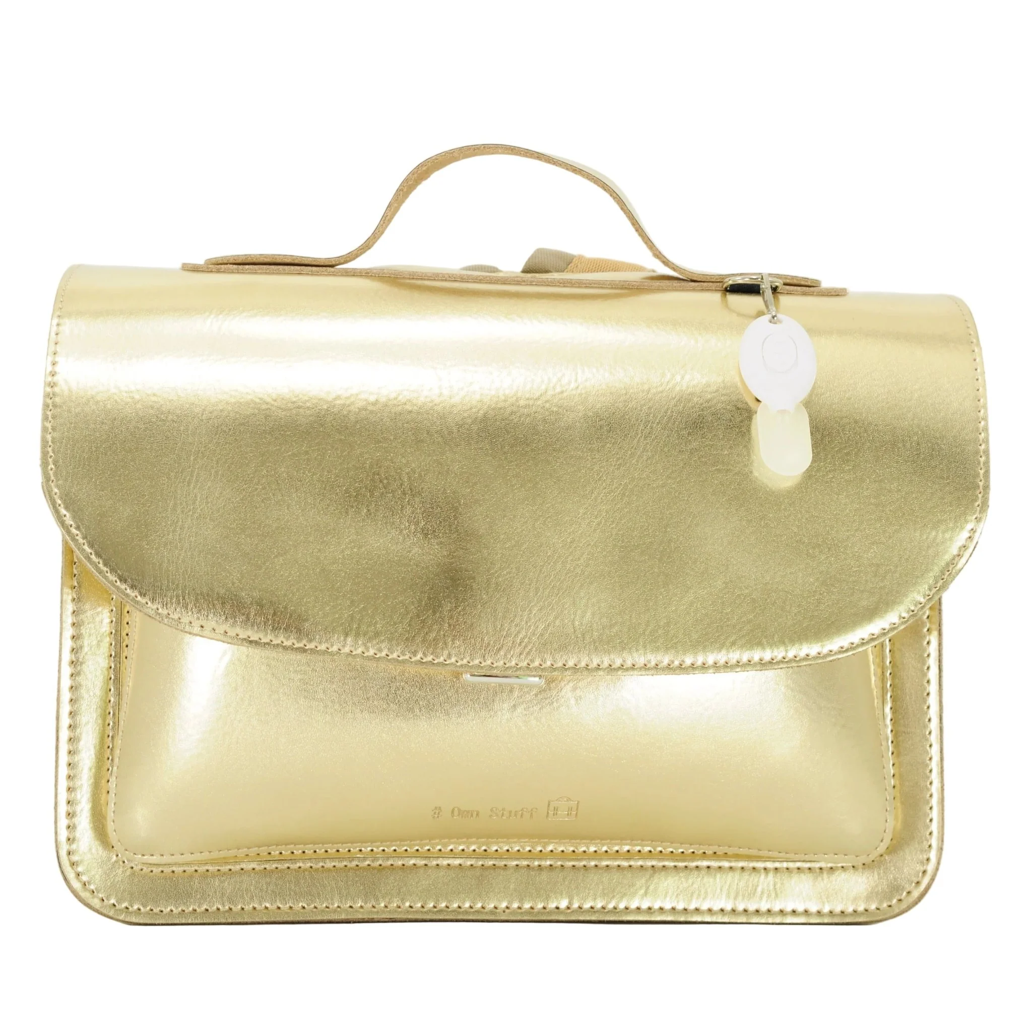 Lederen kleutertas met magneetsluiting - Gold