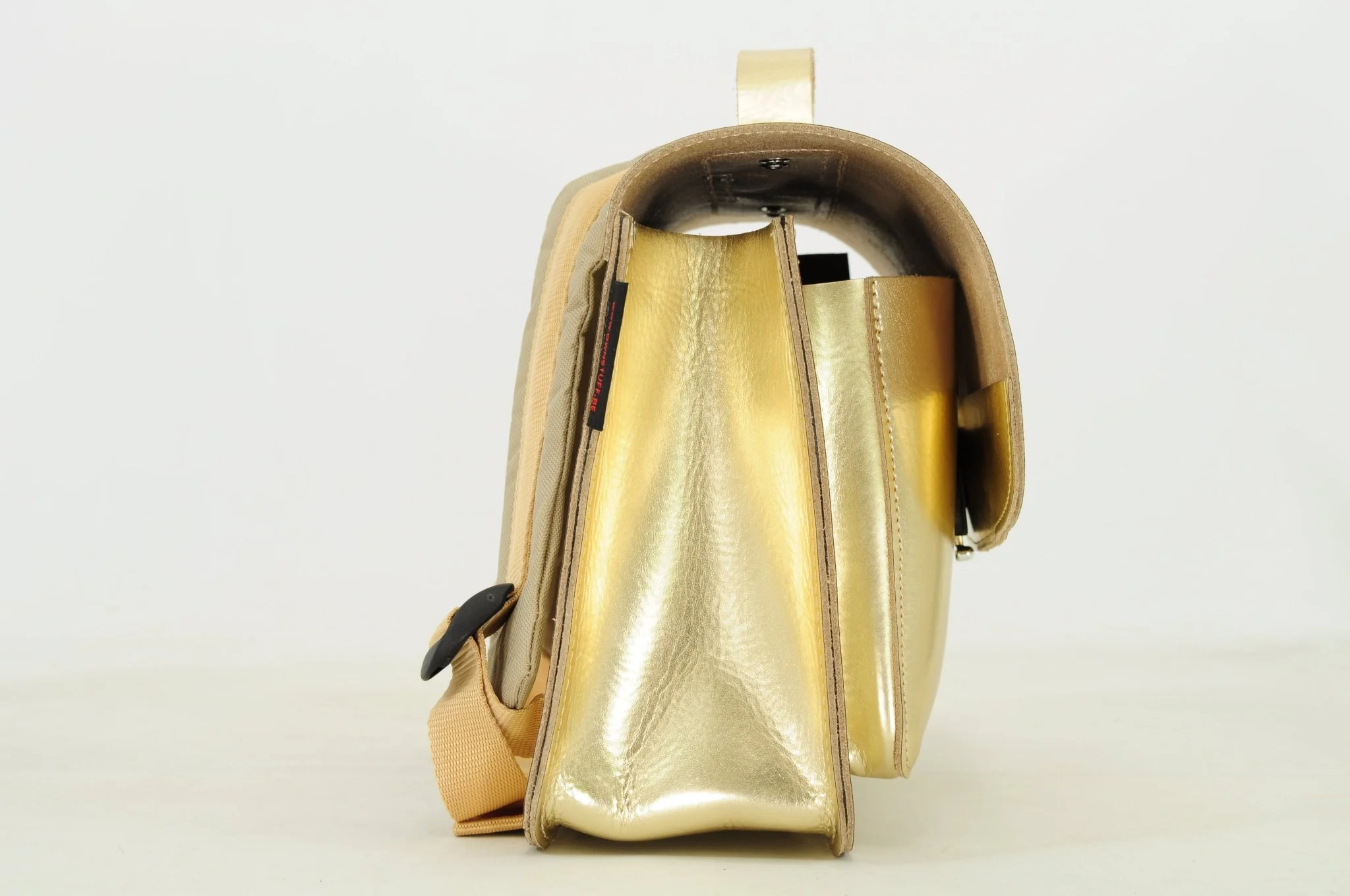 Lederen kleutertas met magneetsluiting - Gold - Image 6