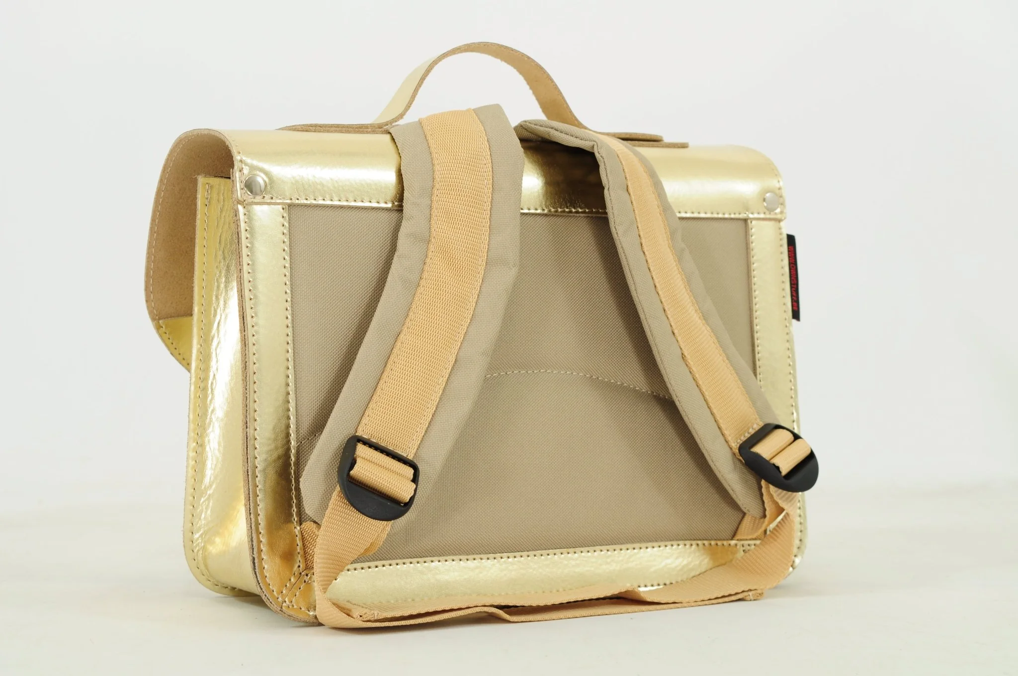 Lederen kleutertas met magneetsluiting - Gold - Image 8