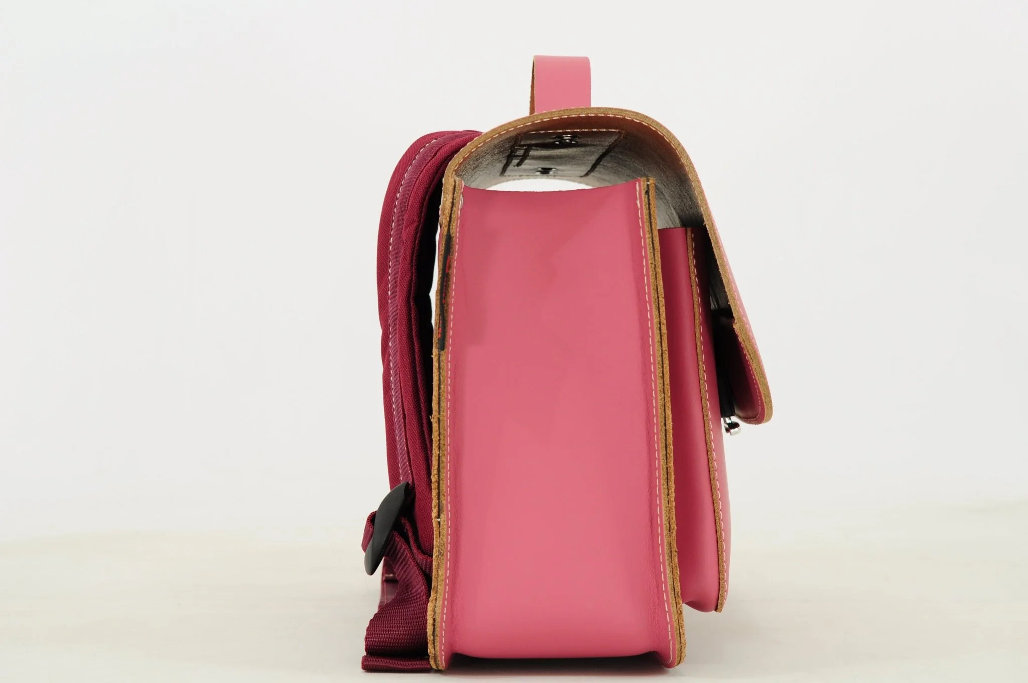 Lederen kleutertas met magneetsluiting - Rabbit Antique Pink - Image 6