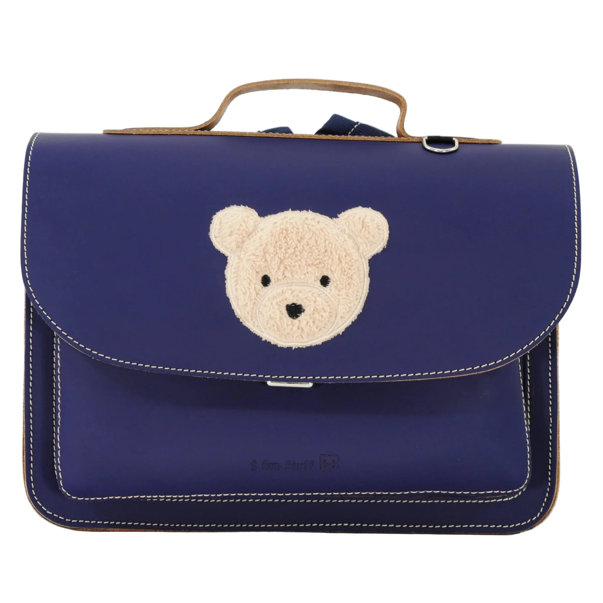 Lederen kleutertas met magneetsluiting - Teddy Marine