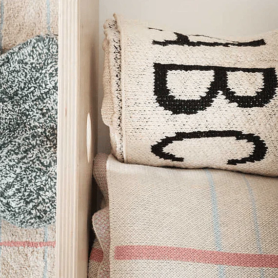 Knitted Baby Deken Abc Natural/Black - 100 x 120 cm - Image 4