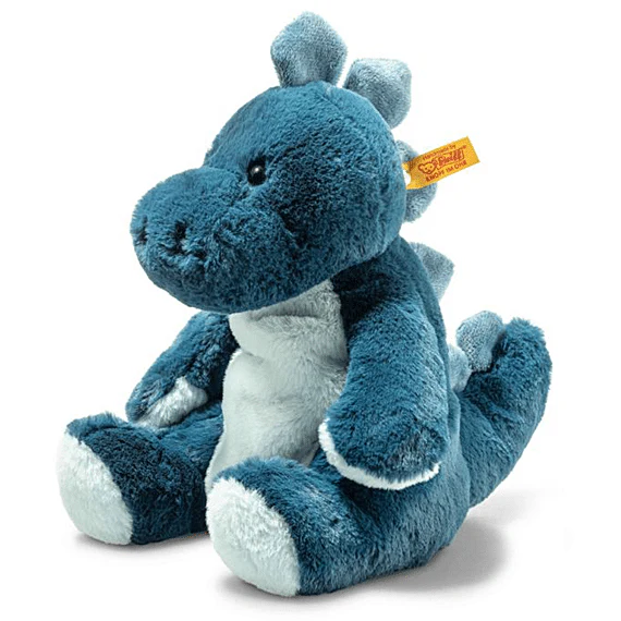 Knuffel Dino Met Lampje - Light At Night Spott Stegosaurus Light Blue - 28 cm