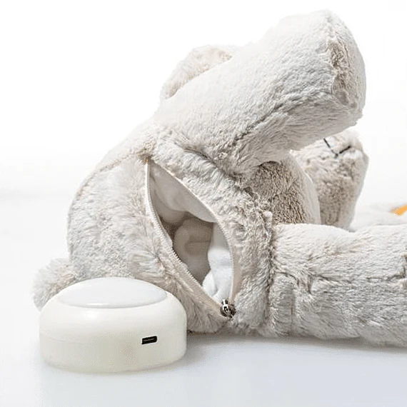 Knuffel Met Nachtlampje - Hoppie Light At Night Rabbit Light Grey - 28 cm - Image 2