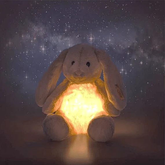 Knuffel Met Nachtlampje - Hoppie Light At Night Rabbit Light Grey - 28 cm - Image 4