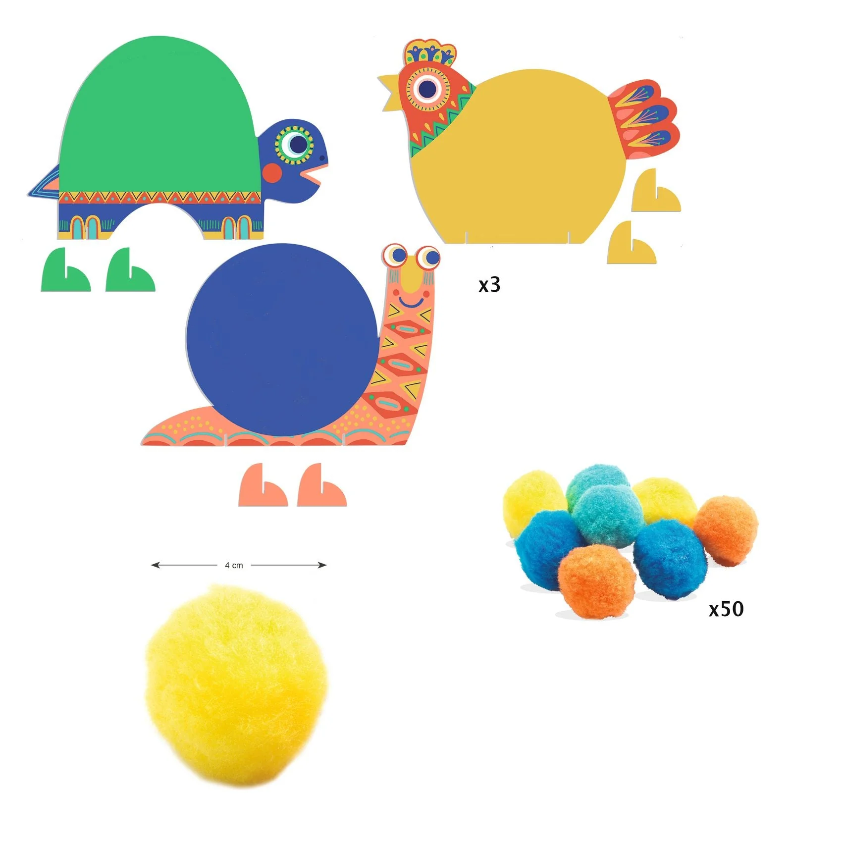 Knutselset Collages - Fluffy Diertjes - Image 3