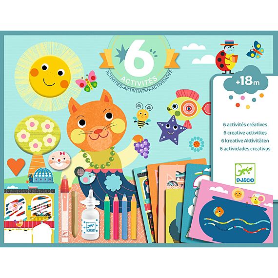 Knutselkoffer met 6 activiteiten - De poes en zijn vriendjesLe Chat Et Ses Amis - Image 8
