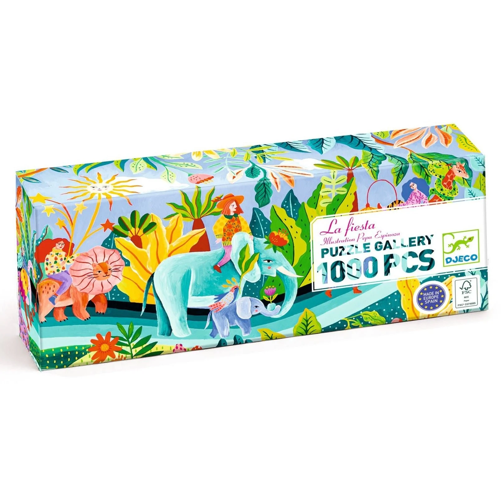 Langwerpige puzzel La fiesta - 1000 stukjes + poster