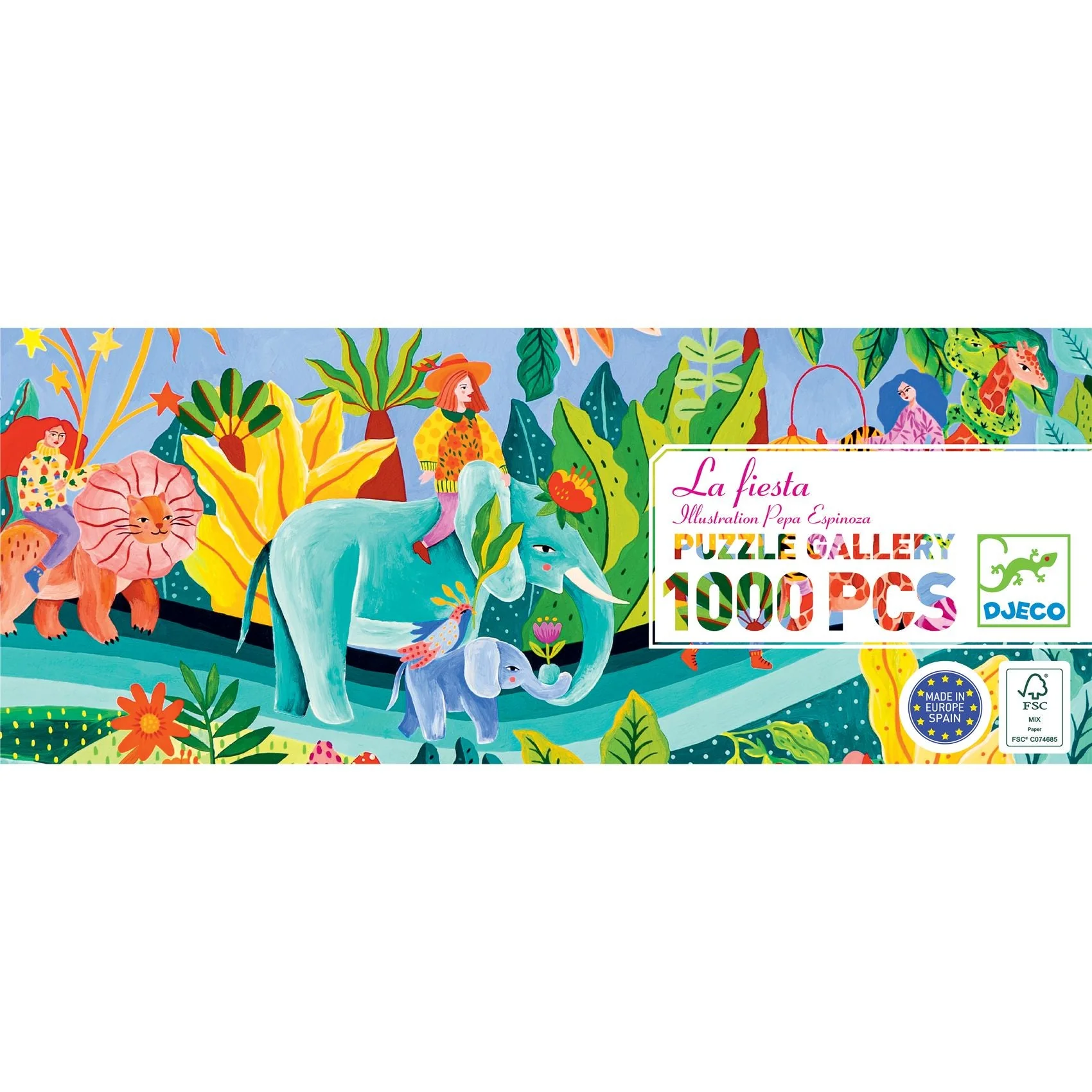 Langwerpige puzzel La fiesta - 1000 stukjes + poster - Image 4