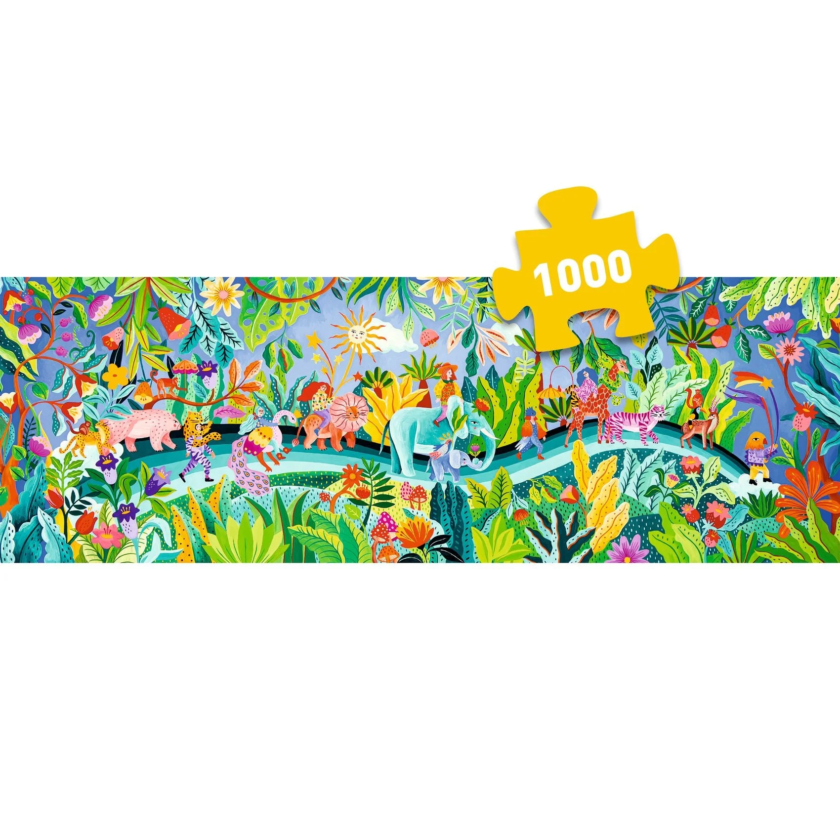 Langwerpige puzzel La fiesta - 1000 stukjes + poster - Image 5