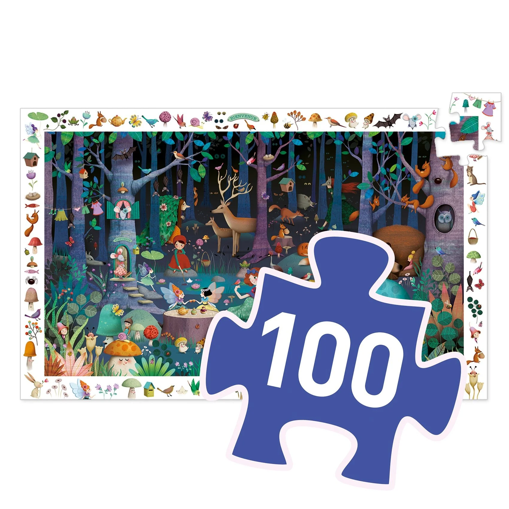 Observatiepuzzel Het betoverende bos - 100 stukjes + poster - Image 3