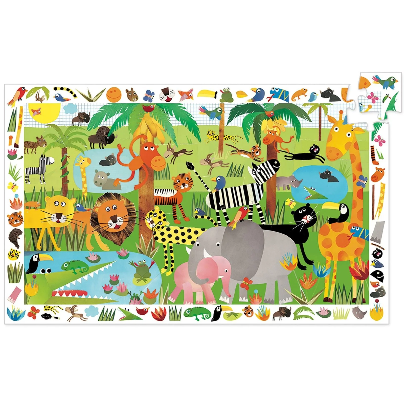 Observatiepuzzel De jungle - 35 stukjes + poster - Image 2