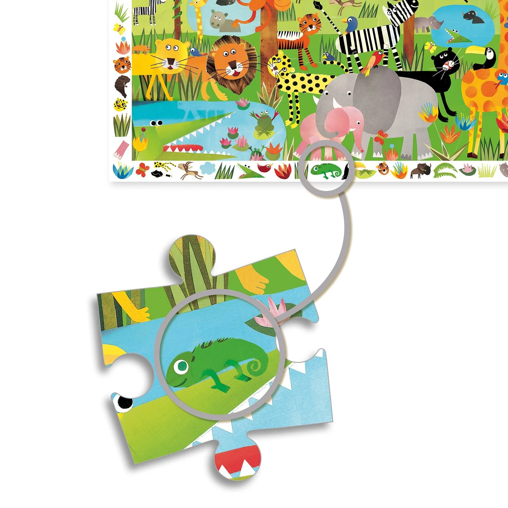 Observatiepuzzel De jungle - 35 stukjes + poster - Image 6