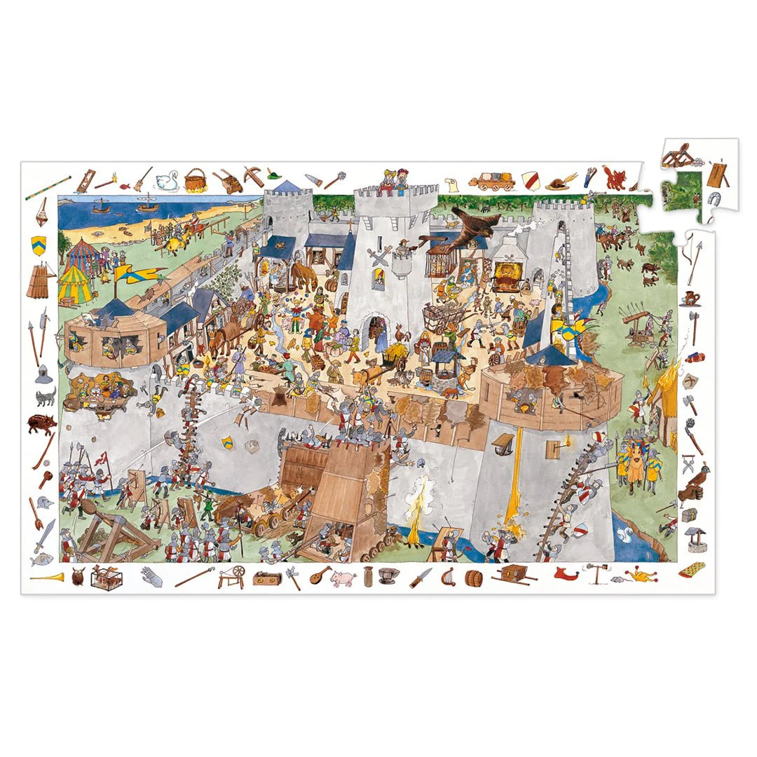 Observatiepuzzel Het versterkte kasteel - 100 stukjes + poster - Image 2