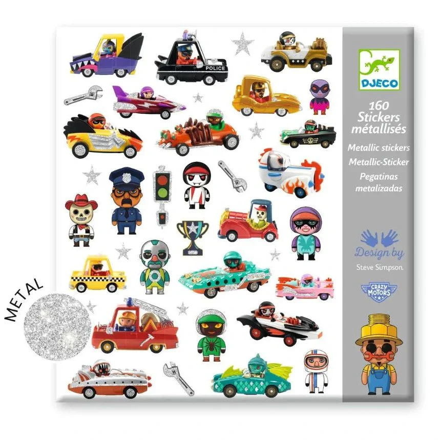 Stickers De wereld van Crazy Motors - set van 160