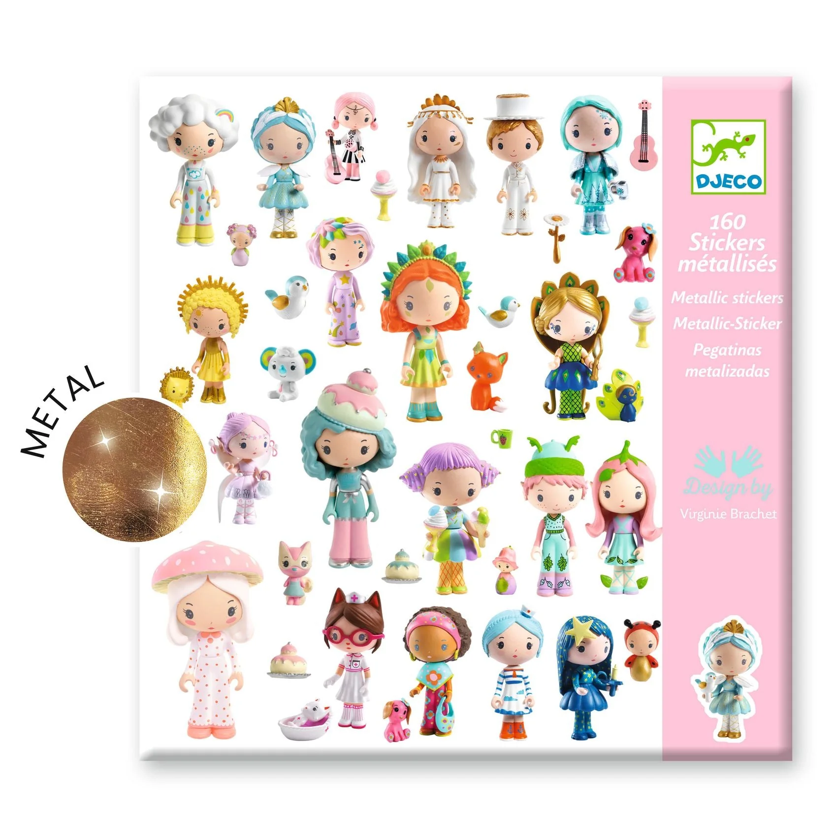 Stickerset De kleine wereld van Tinyly - 160 metallic stickers