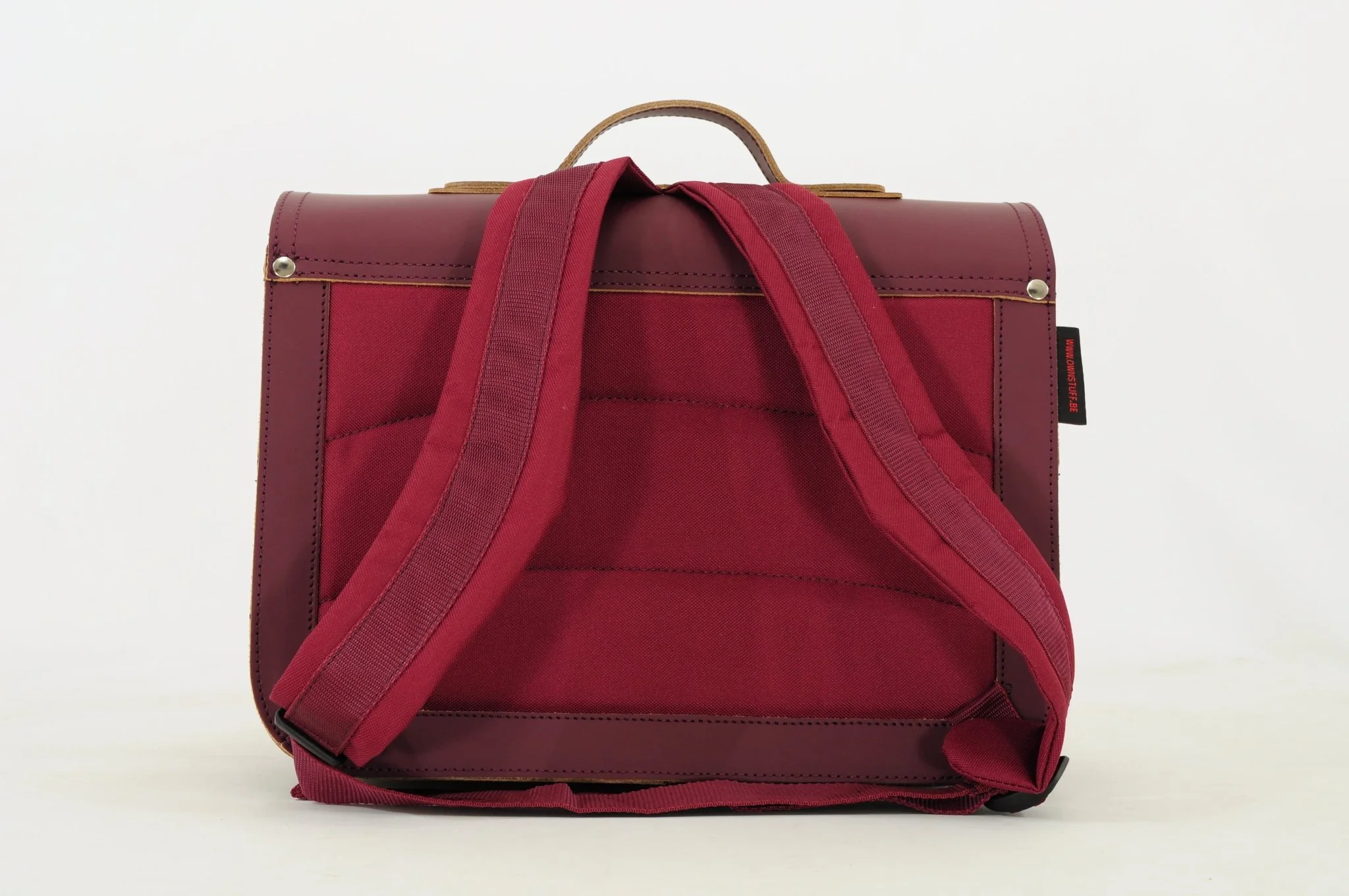 Lederen boekentas Classic Aubergine - Image 6