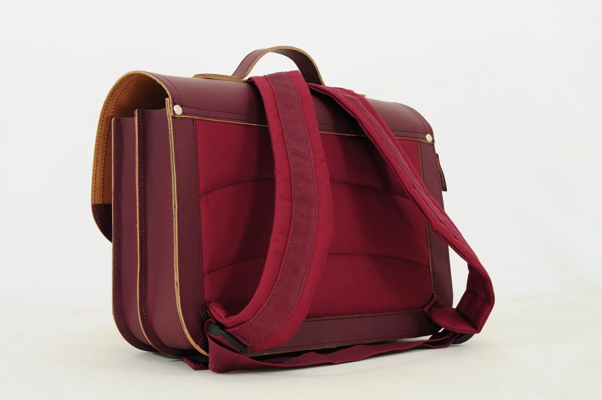 Lederen boekentas Classic Aubergine - Image 7