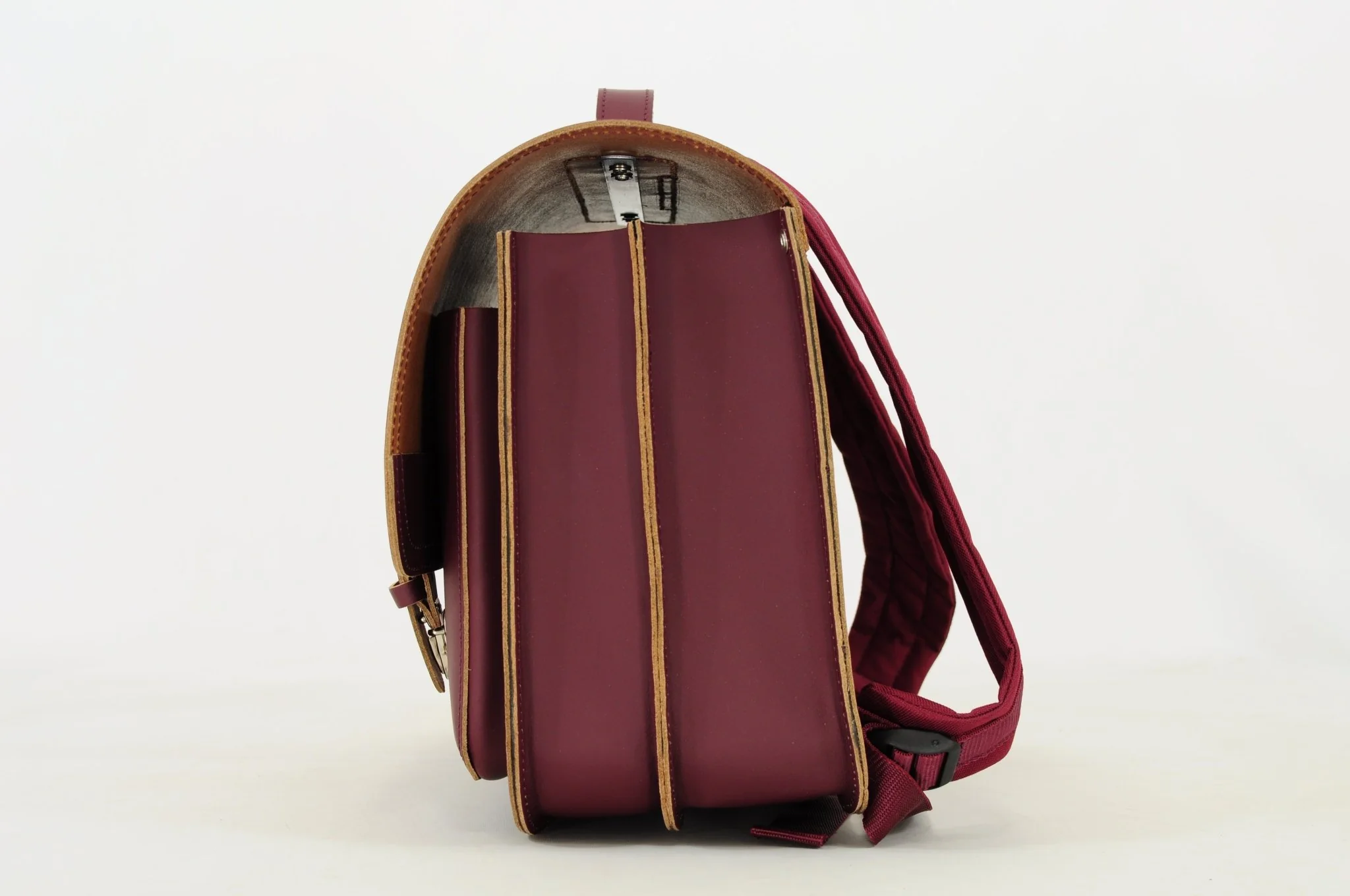 Lederen boekentas Classic Aubergine - Image 9
