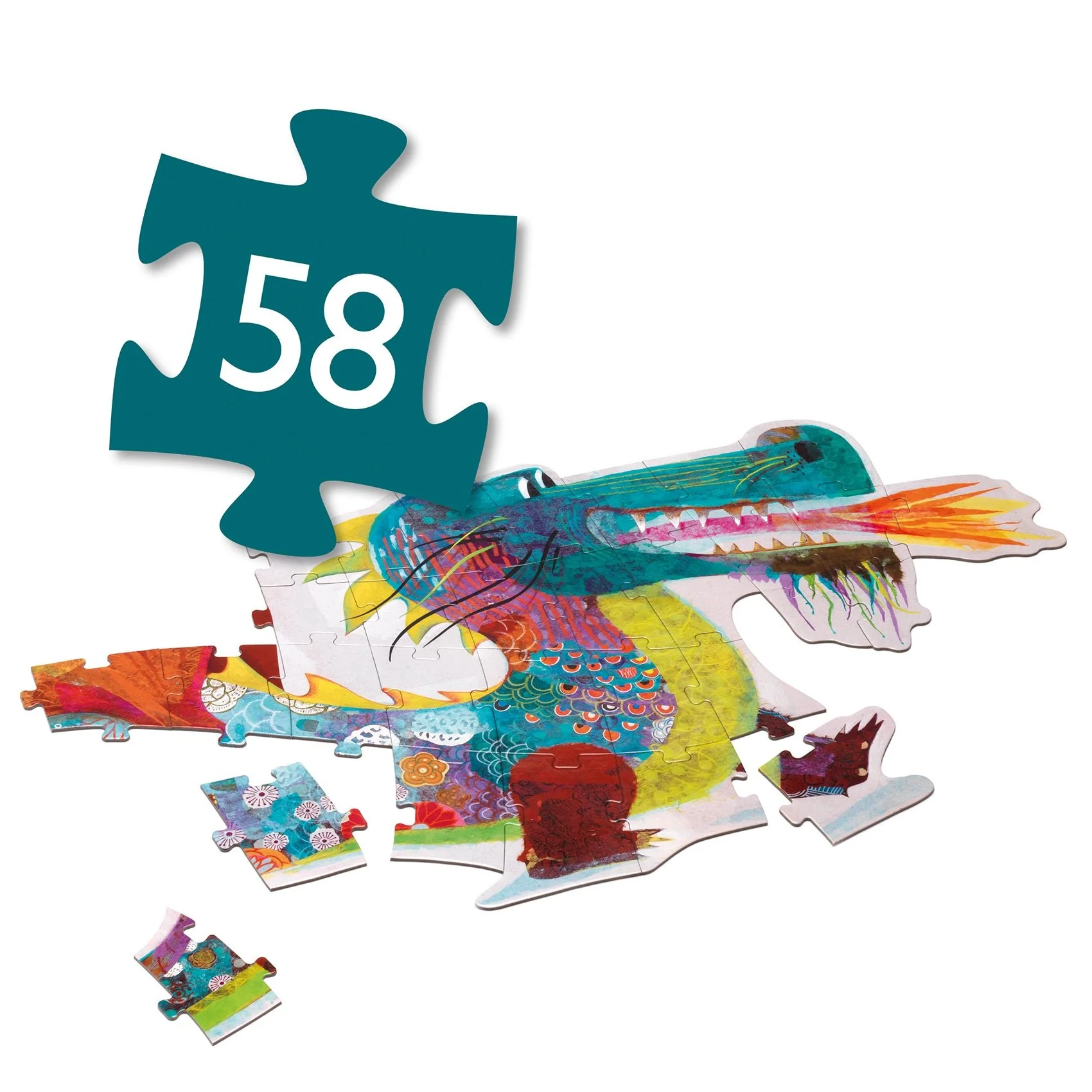 Maxi Legpuzzel Léon le dragon - 58 stukjes - Image 4