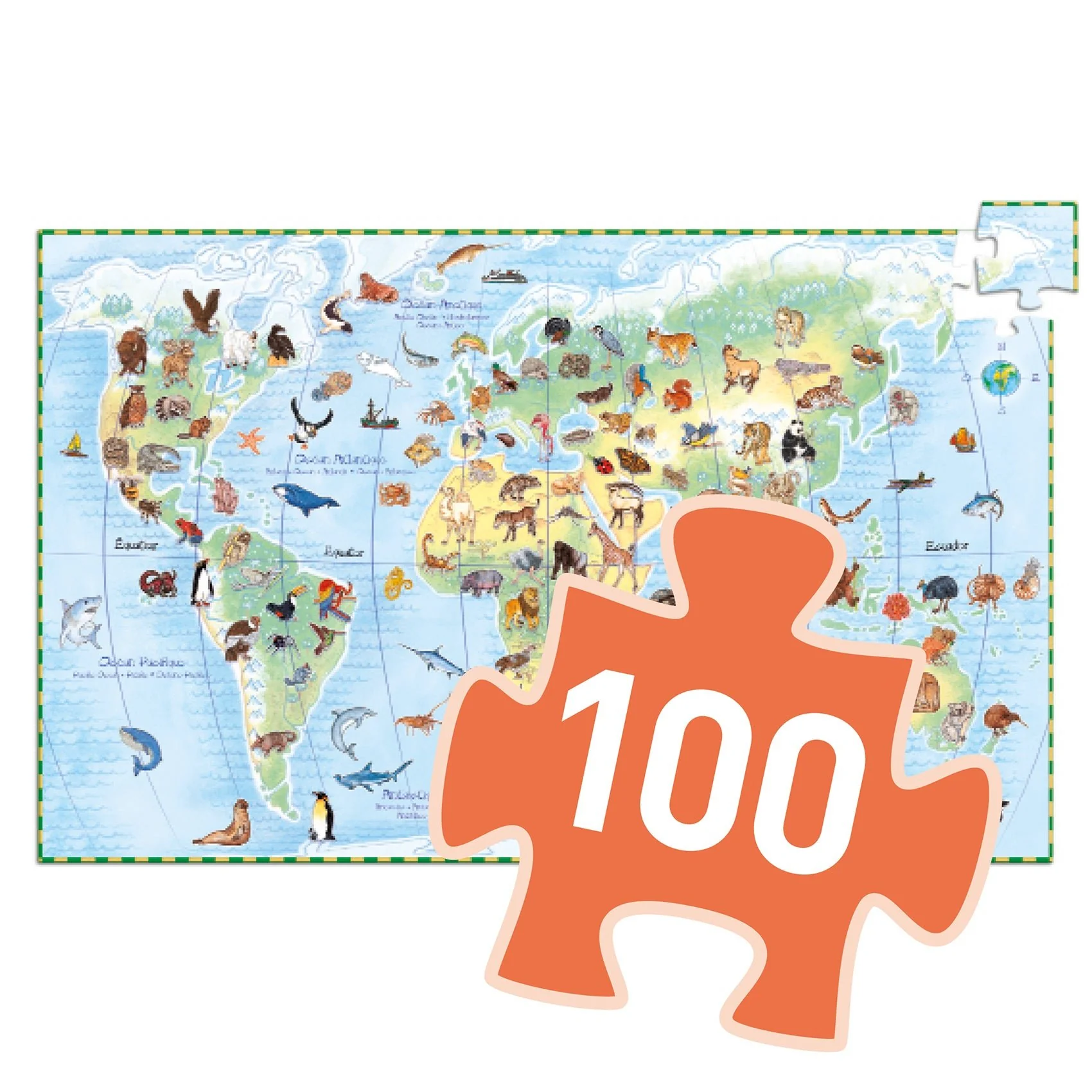 Observatiepuzzel De Dieren van de Wereld -  100 stukjes + boekje - Image 6