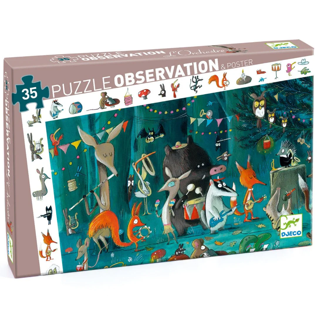 Observatiepuzzel Het Orkest - 35 stukjes + poster