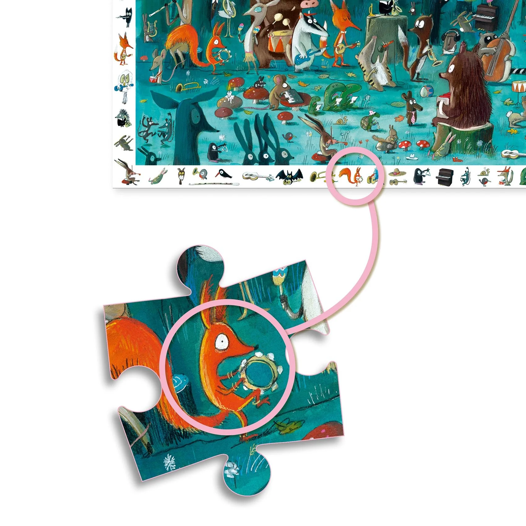 Observatiepuzzel Het Orkest - 35 stukjes + poster - Image 5