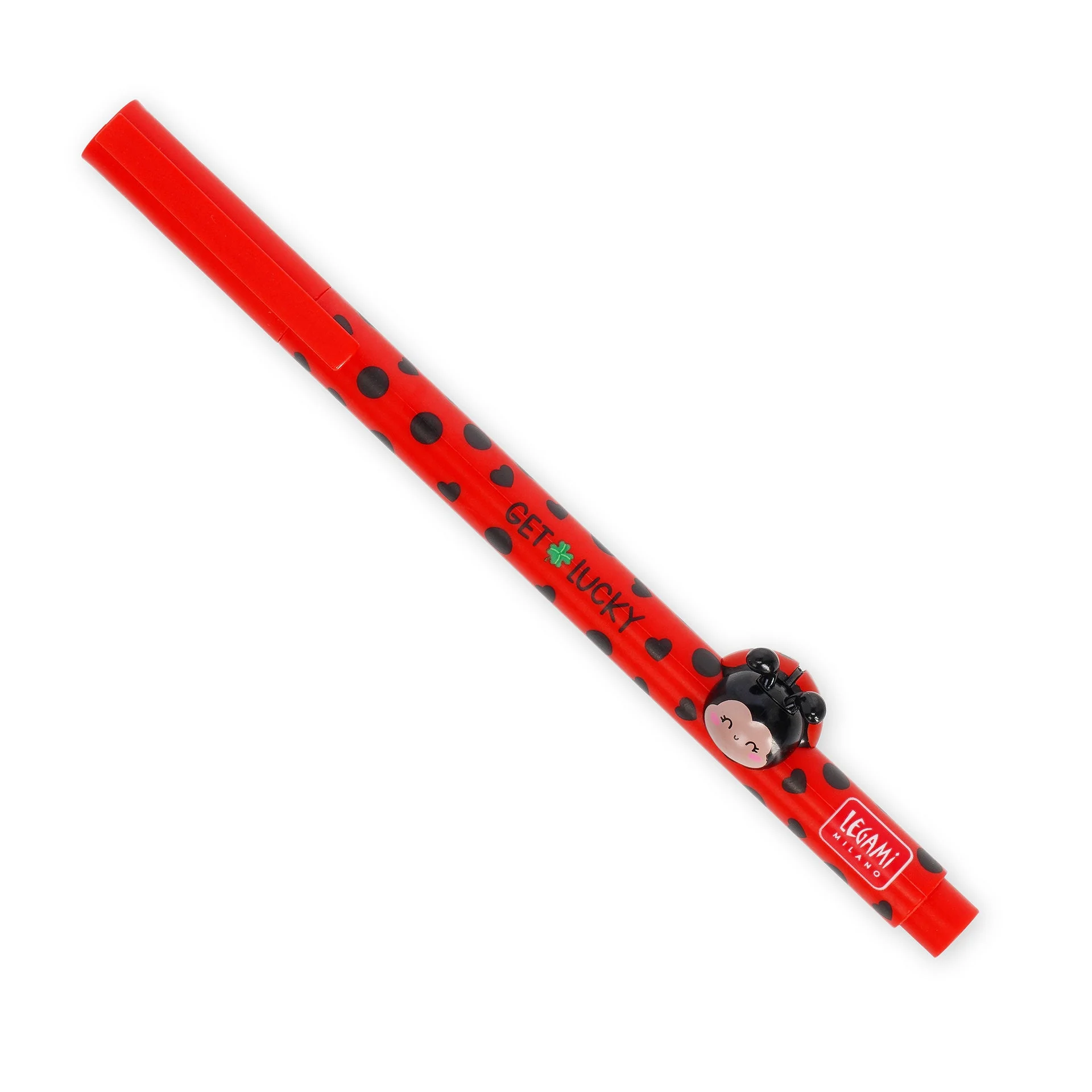 Gel Pen With Animal Decoration Lovely Friends - Ladybug