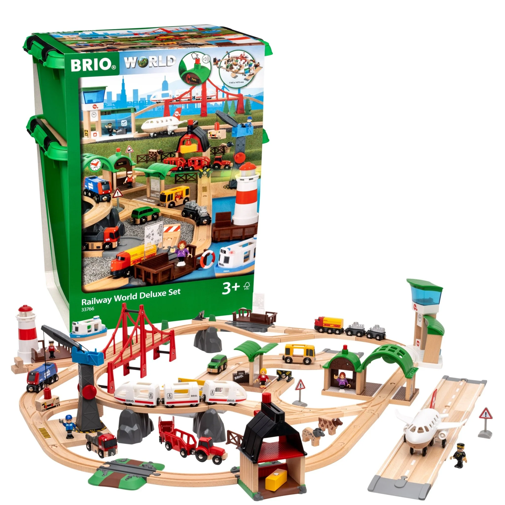 Luxe Set Spoorwegwereld - 106 onderdelen
