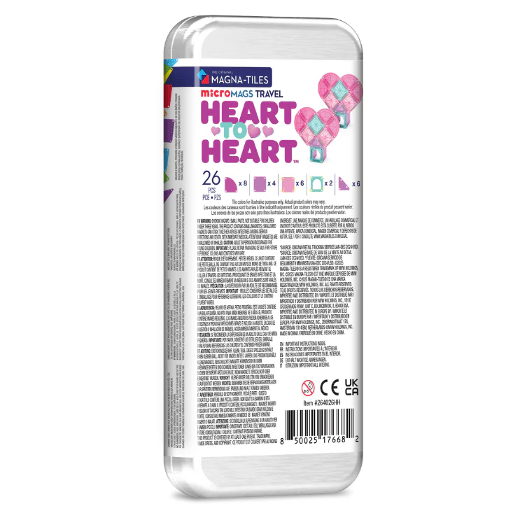 Magna Tiles® Micro Mags Travel Set Heart to Heart - set van 26 - Image 8