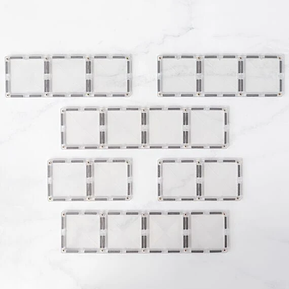 Magnetisch Bouwspeelgoed Clear Rectangle Pack | Set van 12 - Image 5