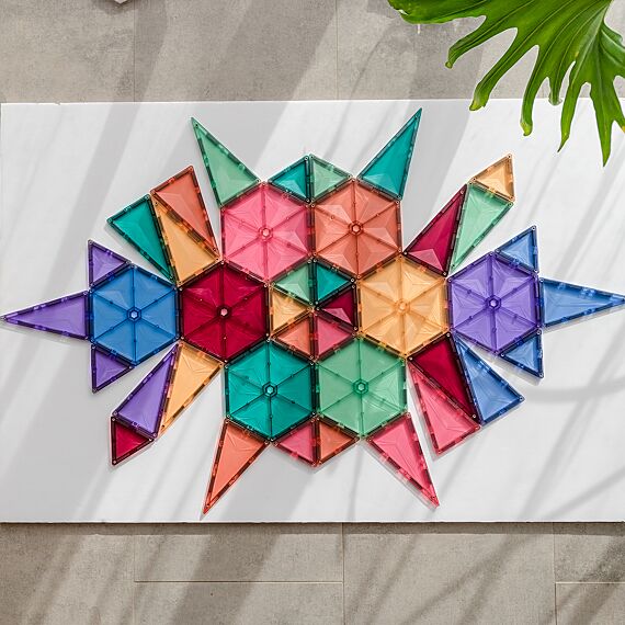 Magnetisch Bouwspeelgoed Pastel Geometry Pack | Set van 40 - Image 3