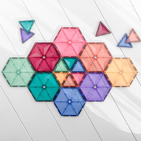 Magnetisch Bouwspeelgoed Pastel Geometry Pack | Set van 40 - Image 5