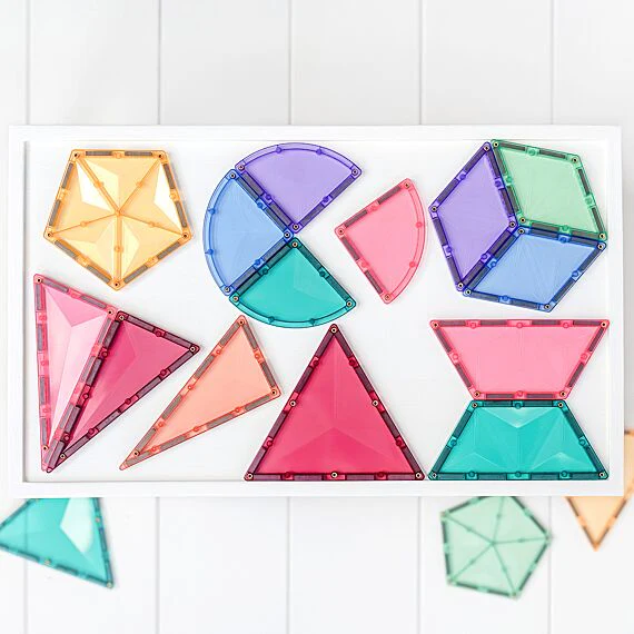 Magnetisch Bouwspeelgoed Pastel Shape Expansion Pack | Set van 48 - Image 6
