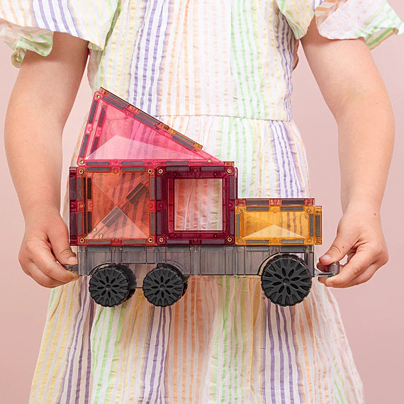 Magnetisch bouwspeelgoed Pastel Transport Pack | Set van 50 - Image 2