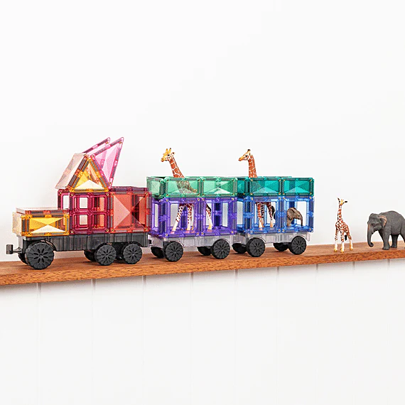 Magnetisch bouwspeelgoed Pastel Transport Pack | Set van 50 - Image 5