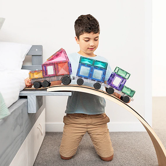 Magnetisch bouwspeelgoed Pastel Transport Pack | Set van 50 - Image 6