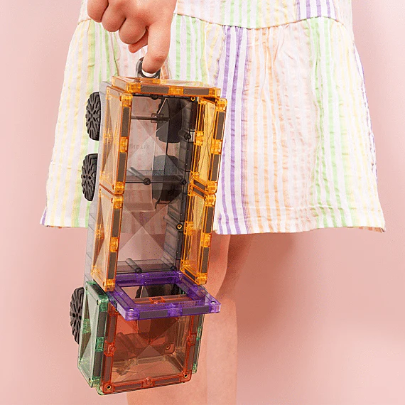 Magnetisch bouwspeelgoed Pastel Transport Pack | Set van 50 - Image 7
