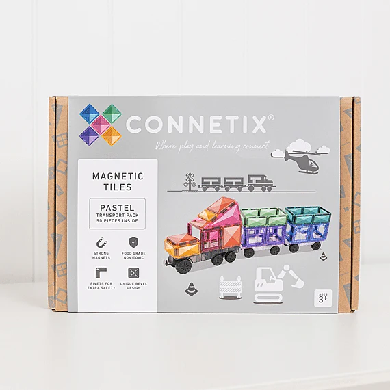 Magnetisch bouwspeelgoed Pastel Transport Pack | Set van 50 - Image 8