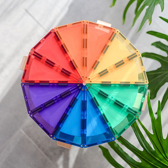 Magnetisch Bouwspeelgoed Rainbow Geometry Pack | Set van 30 - Image 8