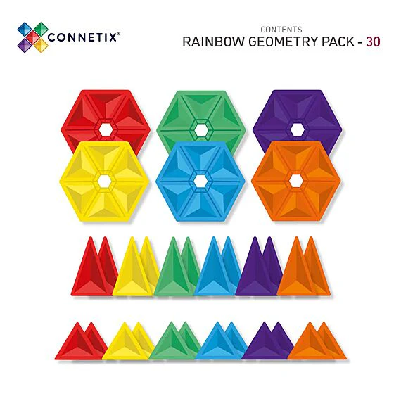 Magnetisch Bouwspeelgoed Rainbow Geometry Pack | Set van 30 - Image 9