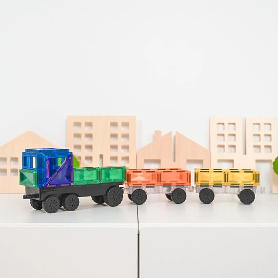Magnetisch bouwspeelgoed Rainbow Transport Pack | Set van 50 - Image 3
