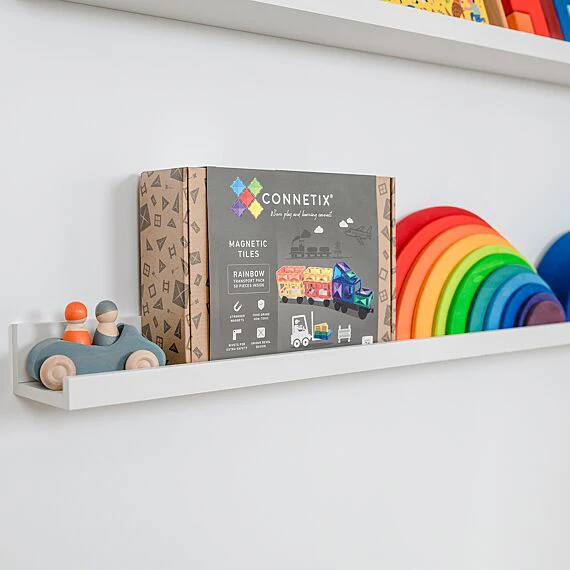Magnetisch bouwspeelgoed Rainbow Transport Pack | Set van 50 - Image 7
