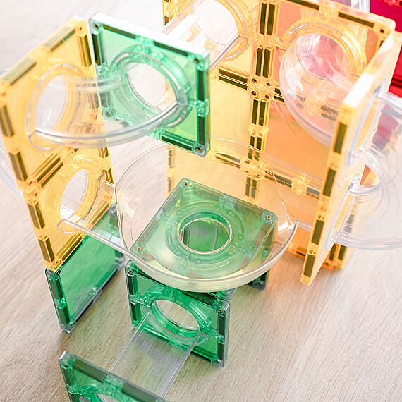 Magnetisch Speelgoed Knikkerbaan Rainbow Ball Run Expansion Pack | Set van 66 - Image 3