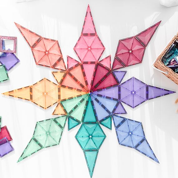 Magnetische bouwstenen Pastel Mega Pack | Set van 202 - Image 3