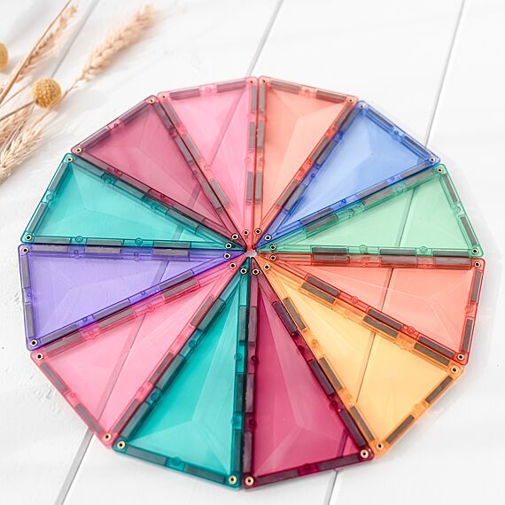 Magnetische bouwstenen Pastel Mega Pack | Set van 202 - Image 4