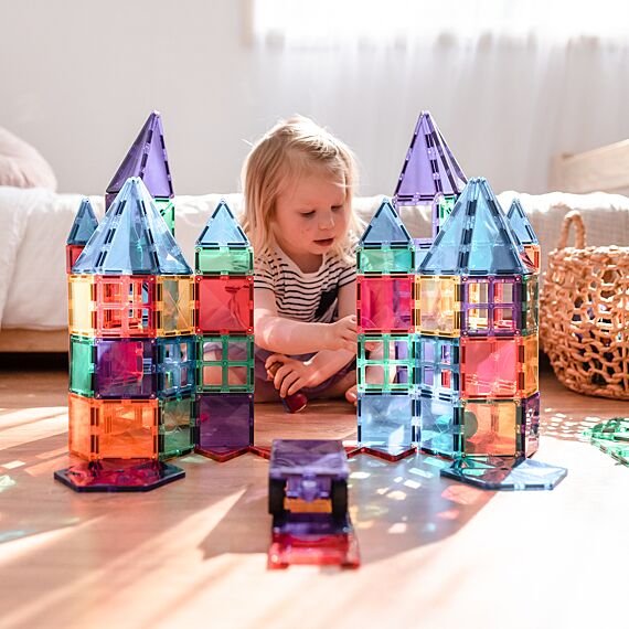 Magnetische bouwstenen Rainbow Mega Pack | Set van 212 - Image 11