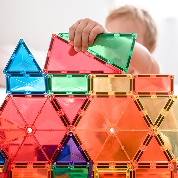Magnetische bouwstenen Rainbow Mega Pack | Set van 212 - Image 12